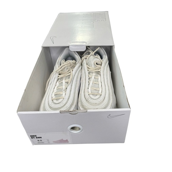 Nike Air Max 97 By You Custom Women's Shoes White/White/White Size 9.5 - Picture 8 of 9